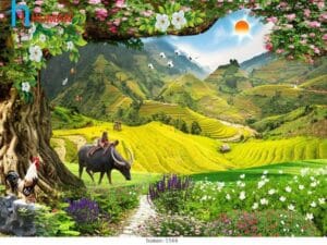 Tranh dán tường phong cảnh 001