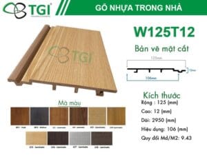 Tấm ốp nhựa lam sóng W125T12