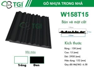 Tấm ốp nhựa lam sóng W158T15