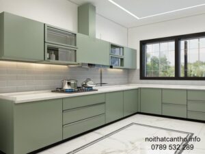 Tủ bếp Cần Thơ chữ L 001