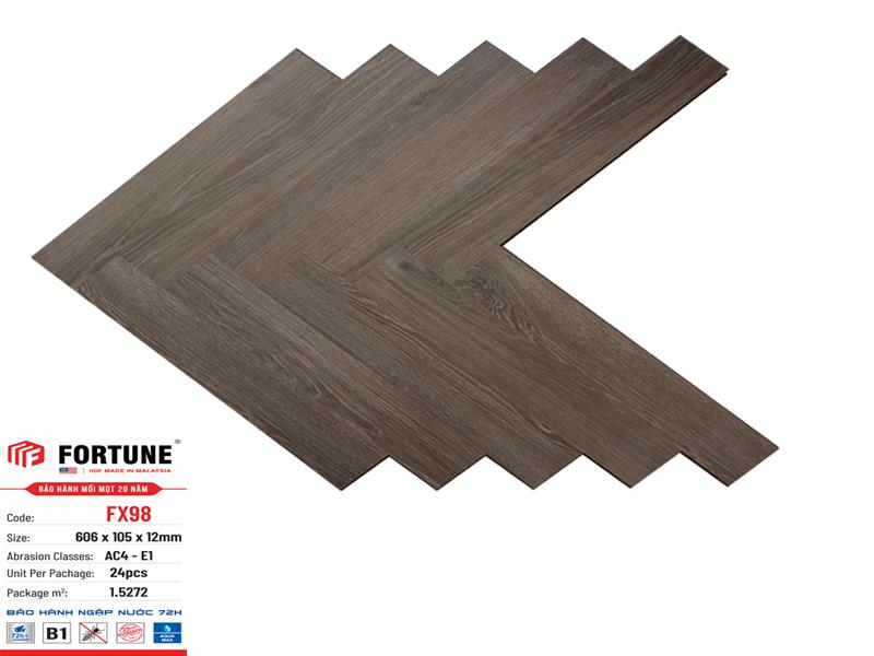 Sàn gỗ Fortune xương cá 12mm FX98