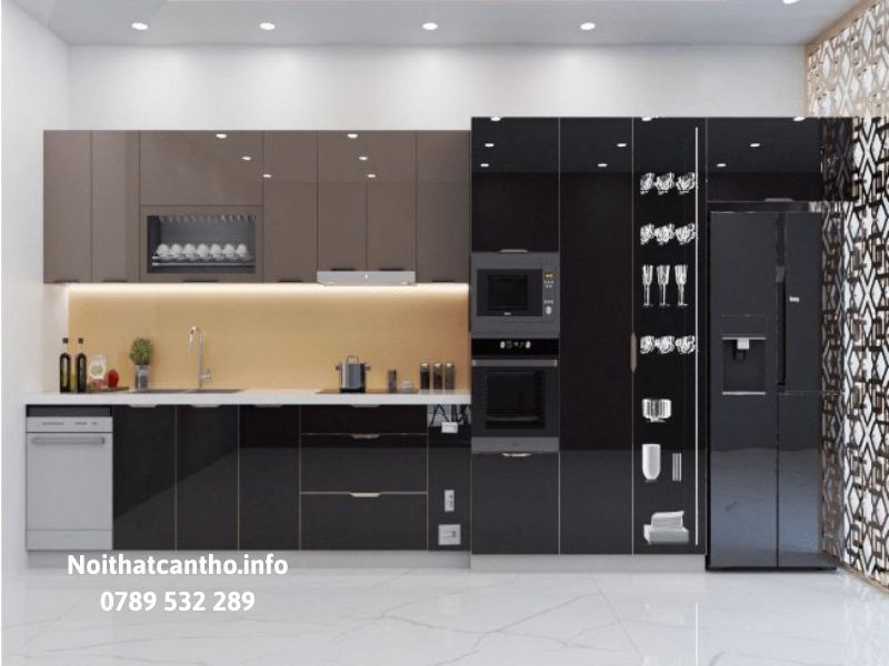 Tủ bếp cao cấp cánh kính Cần Thơ