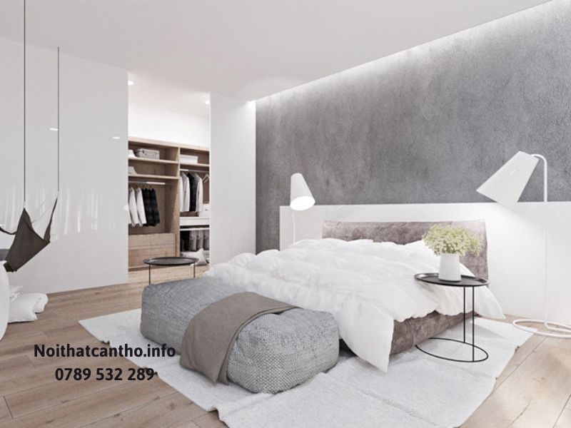 Nội thất phòng ngủ hợp phong thuỷ gia chủ mệnh Kim
