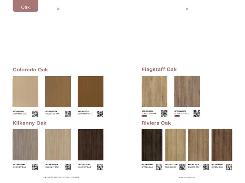 Catalogue MFC & MDF An Cường 2024