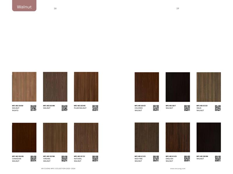 Catalogue MFC & MDF An Cường 2024