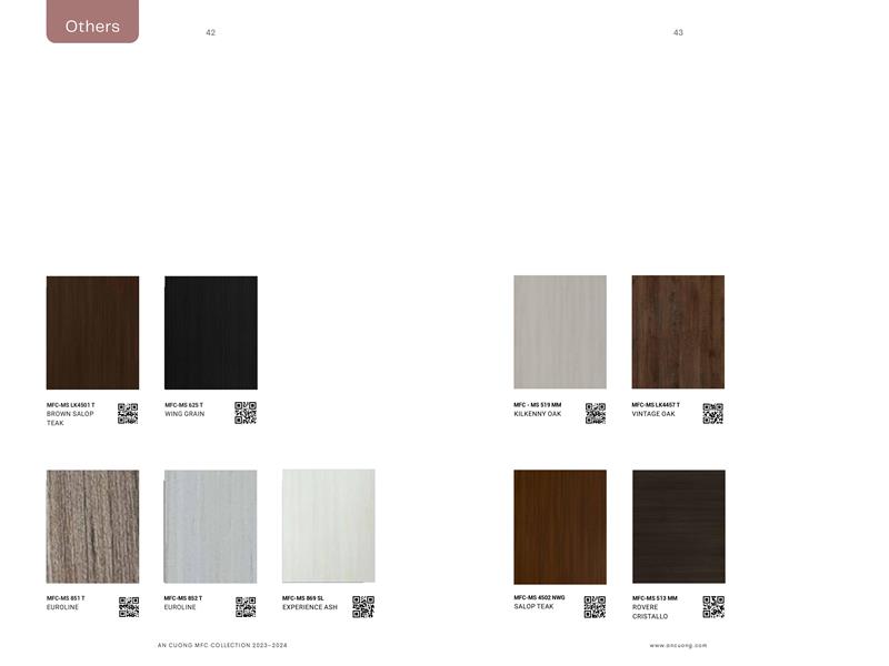 Catalogue MFC & MDF An Cường 2024