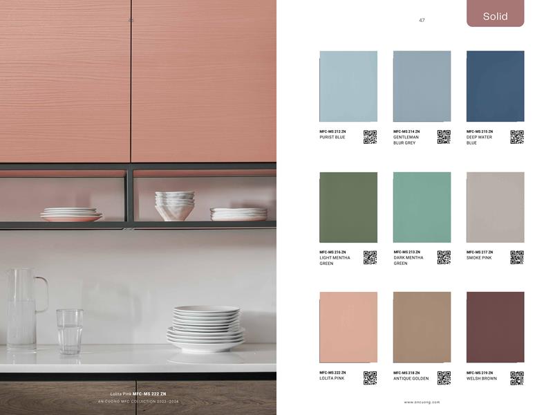 Catalogue MFC & MDF An Cường 2024