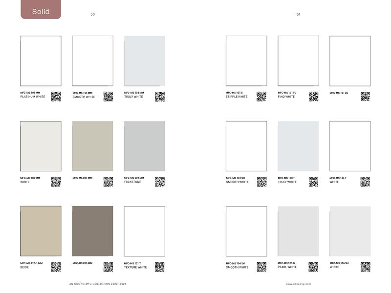Catalogue MFC & MDF An Cường 2024