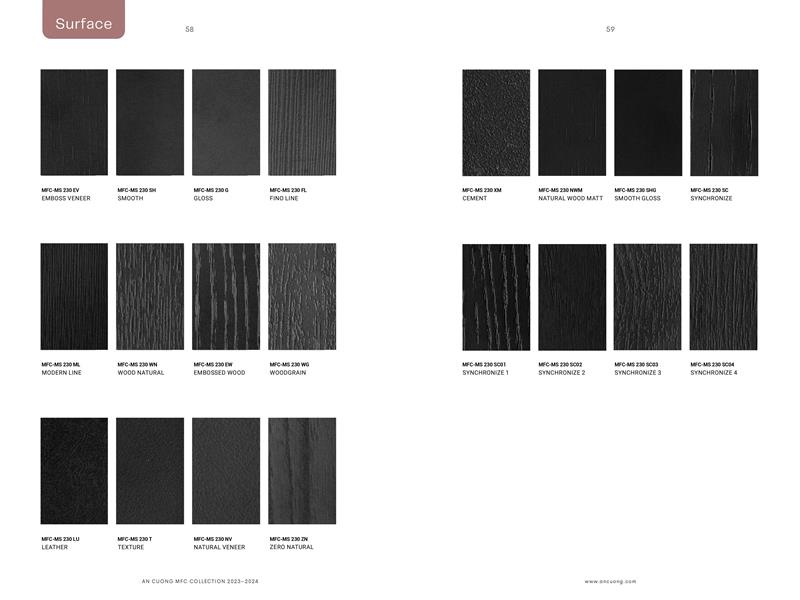 Catalogue MFC & MDF An Cường 2024