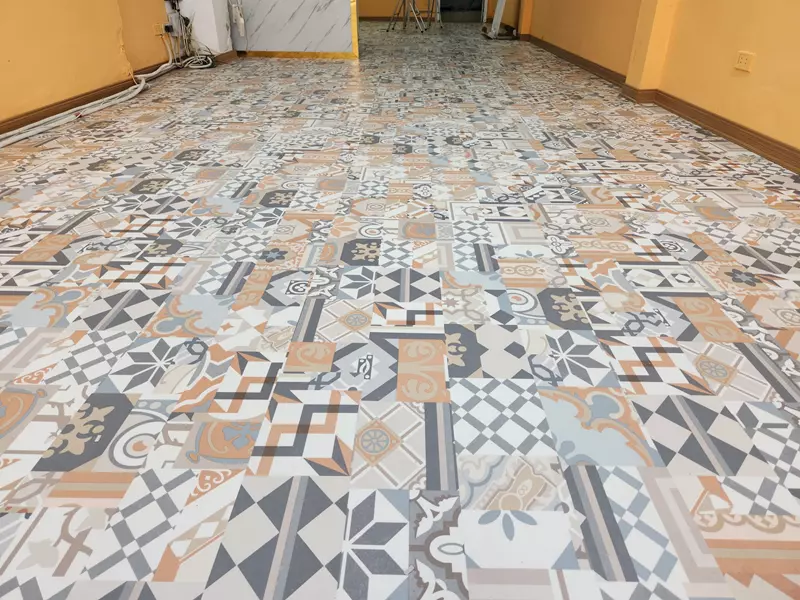 Sàn nhựa giả đá Terrazzo Cần Thơ: Sàn nhựa Cần Thơ vân đá mài